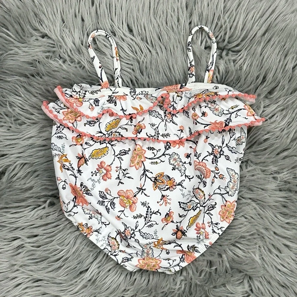 Janie And Jack Little Girls One Piece Floral Swimsuit Size 3-6months NEW ($39)
